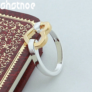 925 Sterling Silver Love Heart Ring For Women Engagement Wedding Charm Party Jew