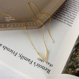 925 Silver V-Shaped Necklace Pav? Zircon Women Charm Jewelry