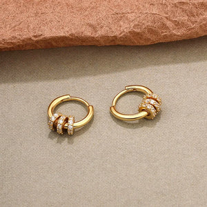 925 Silver Plated Earrings Round Removable Ear Buckle Jewelry