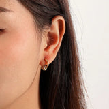 925 Silver Plated Earrings Round Removable Ear Buckle Jewelry