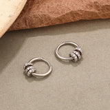 925 Silver Plated Earrings Round Removable Ear Buckle Jewelry