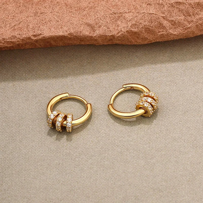 925 Silver Plated Earrings Round Removable Ear Buckle Jewelry