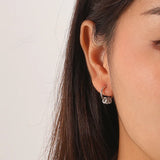 925 Silver Plated Earrings Round Removable Ear Buckle Jewelry