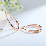 925 Silver Gold/Rose/Silver 44MM U Hoop Earrings Woman Lady Gift Statement