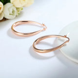 925 Silver Gold/Rose/Silver 44MM U Hoop Earrings Woman Lady Gift Statement