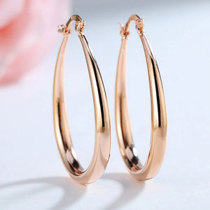 925 Silver Gold/Rose/Silver 44MM U Hoop Earrings Woman Lady Gift Statement