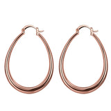 925 Silver Gold/Rose/Silver 44MM U Hoop Earrings Woman Lady Gift Statement