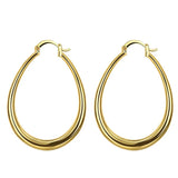 925 Silver Gold/Rose/Silver 44MM U Hoop Earrings Woman Lady Gift Statement