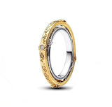 925 Silver Zircon Pumpkin Car Interwoven Ring Women's Gift Jewelry