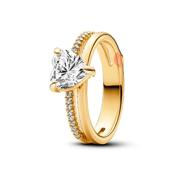 925 Silver Zircon Pumpkin Car Interwoven Ring Women's Gift Jewelry