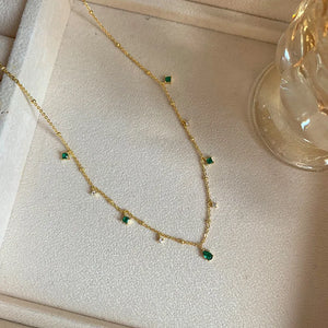 925 Silver Zircon Tassels Necklaces For Women Jewelry Gift