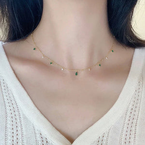 925 Silver Zircon Tassels Necklaces For Women Jewelry Gift