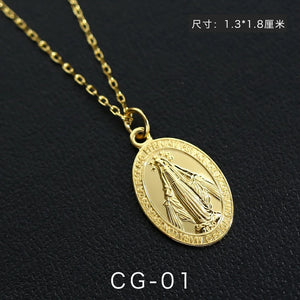 925 Silver Coin Pendant Necklace Engraved English Letter Vintage Personality