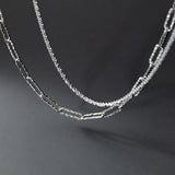 925 Silver Golden Geometric Necklace Chain Women Clavicle Ornaments Gift