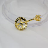 925 Silver Zircon Piercing Navel Nail Jewelry