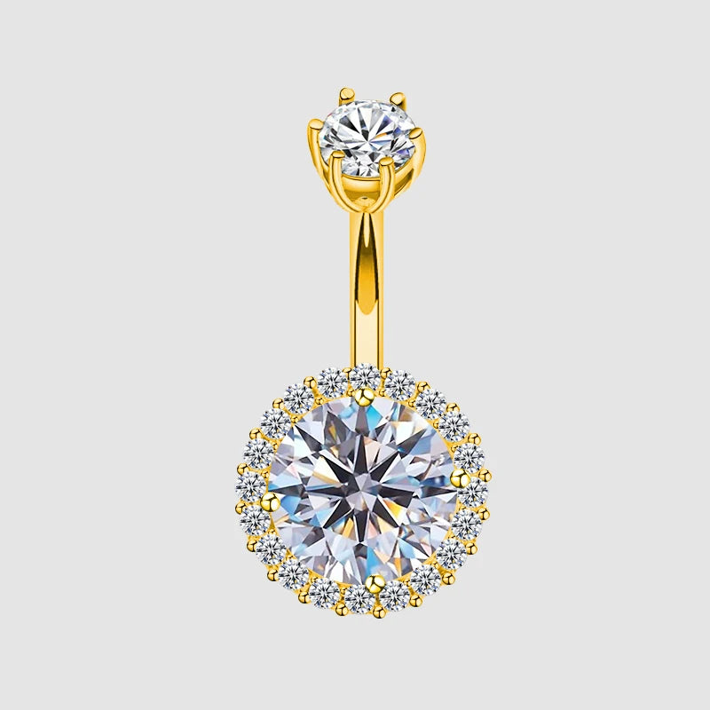 925 Silver Zircon Piercing Navel Nail Jewelry