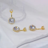 925 Silver Zircon Piercing Navel Nail Jewelry