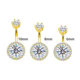 925 Silver Zircon Piercing Navel Nail Jewelry