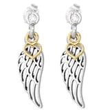 925 Silver Interlinked Circles Feather Earrings