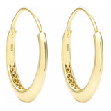 925 Silver Interlinked Circles Feather Earrings