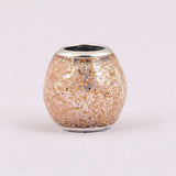 925 Silver Glitter Ball Bead Charm Bracelet Bangle DIY Jewelry