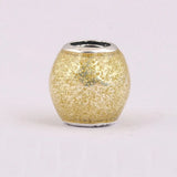 925 Silver Glitter Ball Bead Charm Bracelet Bangle DIY Jewelry