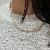 925 Silver Tube Bead Pendant Necklace