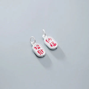 925 Silver Good Luck & Be Rich Blessing Charms Unisex Pendants