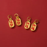 925 Silver Good Luck & Be Rich Blessing Charms Unisex Pendants