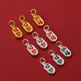 925 Silver Good Luck & Be Rich Blessing Charms Unisex Pendants