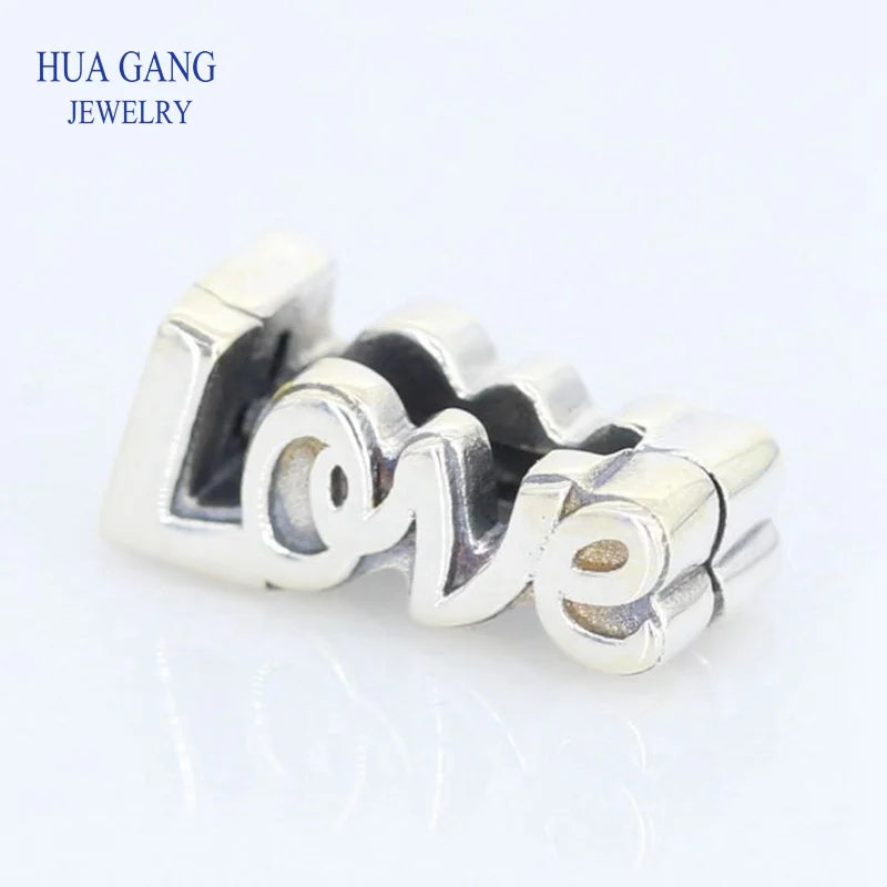 925 Sterling Silver Love Letter Charm Bead for Bracelet