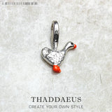 925 Silver Goose Charms Pendants for DIY Jewelry Making