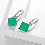 925 Silver Dangle Earrings Paraiba Tourmaline Statement Women's Jewelry