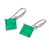 925 Silver Dangle Earrings Paraiba Tourmaline Statement Women's Jewelry