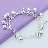 925 Silver Grapes Beads Charm Bracelet for Women