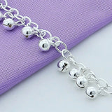 925 Silver Grapes Beads Charm Bracelet for Women
