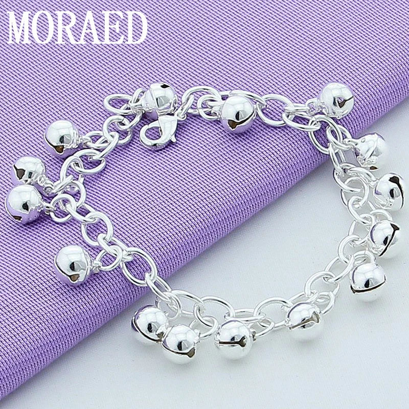 925 Silver Grapes Beads Charm Bracelet for Women