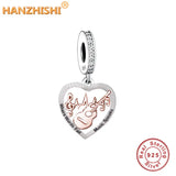 925 Silver Guitar Note Heart Pendant Necklace Gift for Mum Wife Girlfriend
