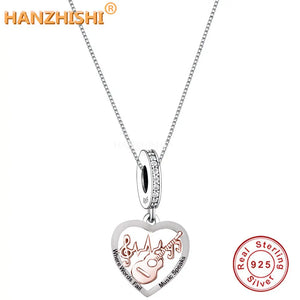 925 Silver Guitar Note Heart Pendant Necklace Gift for Mum Wife Girlfriend