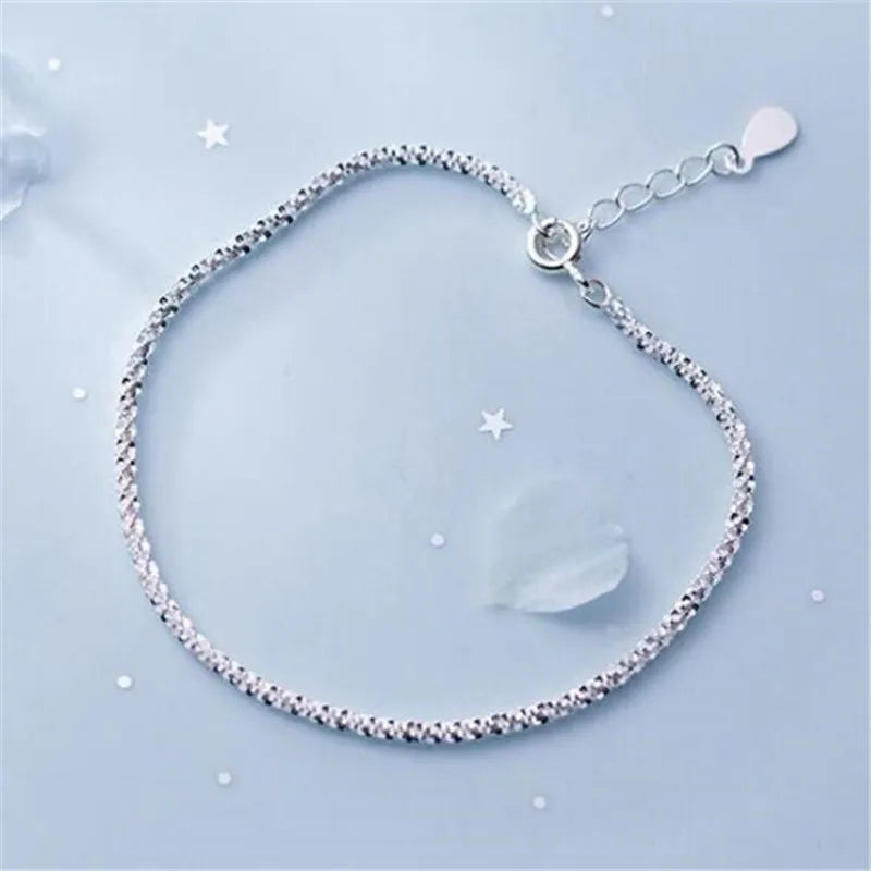 925 Silver Gypsophila Chain Bracelet For Women