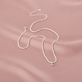 925 Silver Gypsophila Choker Necklace Olive Green Zircon