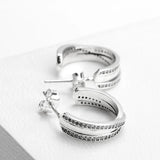 925 Silver CZ Stones Earrings Bohemia Style Wedding Jewelry