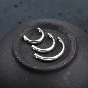 925 Silver Half Round Beads Spacer for Bracelet Necklace Charm DIY Jewelry