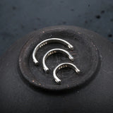 925 Silver Half Round Beads Spacer for Bracelet Necklace Charm DIY Jewelry
