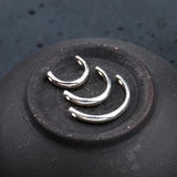 925 Silver Half Round Beads Spacer for Bracelet Necklace Charm DIY Jewelry