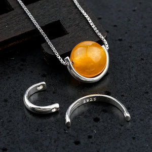 925 Silver Half Round Beads Spacer for Bracelet Necklace Charm DIY Jewelry