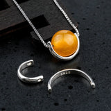 925 Silver Half Round Beads Spacer for Bracelet Necklace Charm DIY Jewelry