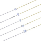 925 Silver Half Link Chain Choker Necklace for Women