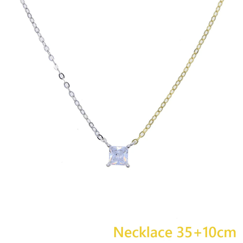 925 Silver Half Link Chain Choker Necklace for Women