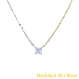 925 Silver Half Link Chain Choker Necklace for Women